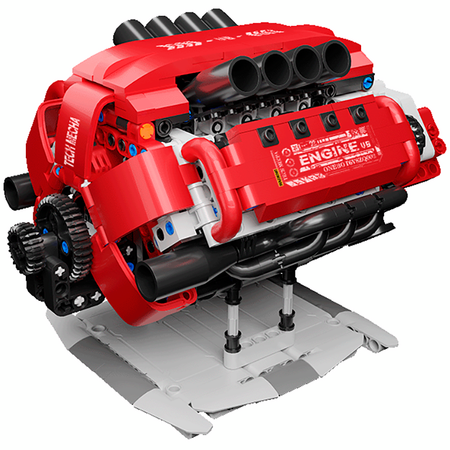 Уценка Конструктор ONBOT Engine V8 Red - GOODMi