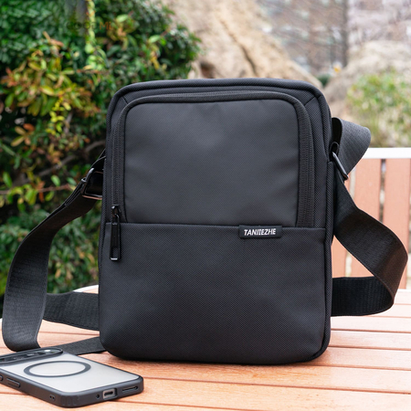Сумка Tanjiezhe Light Business Shoulder Messenger Bag Черная, изображение 3 - GOODMi
