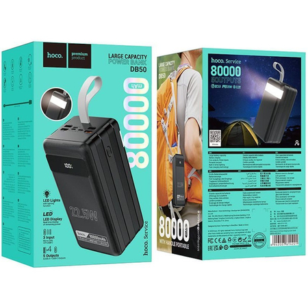 Внешний аккумулятор Hoco DB50 80000mAh Черный, изображение 4 - GOODMi