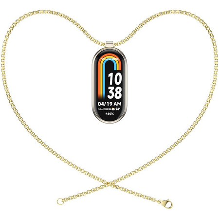 Кулон стальной шнурок Mijobs для Xiaomi Band 10/9/8 Gold - GOODMi