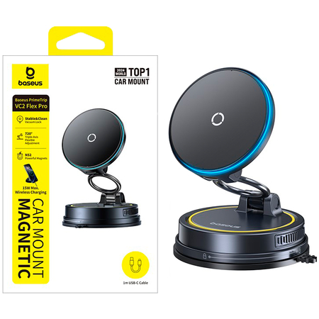 Автомобильный магнитный держатель Baseus PrimeTrip VC2 Flex Pro Черный, изображение 9 - GOODMi
