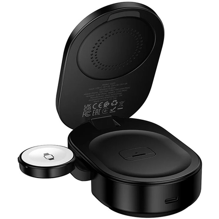 Беспроводное зарядное устройство HOCO CQ23 Pole Qi2.2 3-in-1, изображение 5 - GOODMi