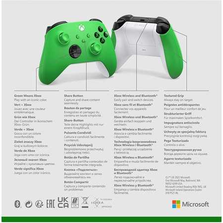 Геймпад Xbox Wireless Controller Velosity Green, Цвет: Зеленый, изображение 9 - GOODMi