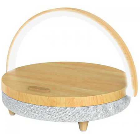 Настольная лампа с беспроводной зарядкой и колонкой Ezvalo Wireless Charging Music Lamp (LYYD01) Wood, Цвет: Коричневый - GOODMi