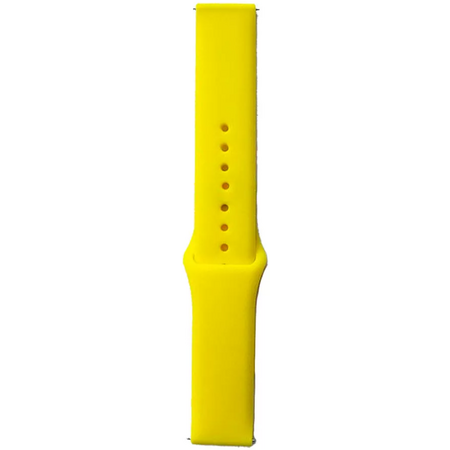 Ремешок силиконовый с кнопкой 20mm желтый - GOODMi