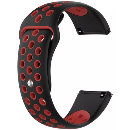 Ремешок силиконовый спортивный 22mm Черный/Красный - GOODMi