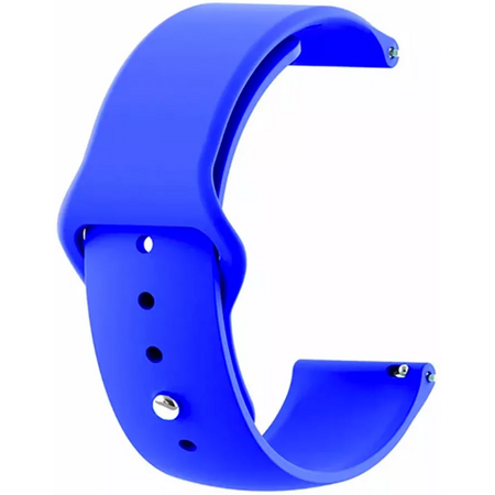Ремешок силиконовый с кнопкой 22mm синий - GOODMi
