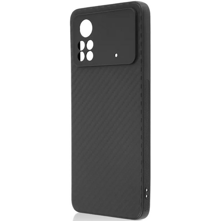 Чехол-накладка силиконовая для POCO X4 Pro карбон черный - GOODMi