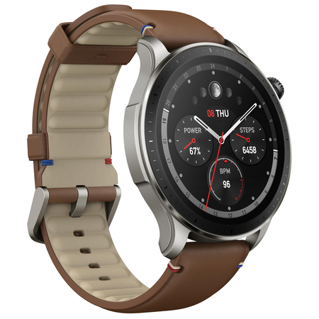 Часы Amazfit GTR 4 Brown Leather, Цвет, заявленный производителем: Brown, изображение 2 - GOODMi