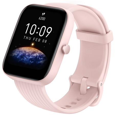Смарт-часы Amazfit Bip 3 Pink, Цвет, заявленный производителем: Pink, изображение 2 - GOODMi