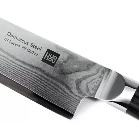 Набор ножей из дамасской стали Huo Hou Set of 5 Damascus Knife Sets (4 ножа + подставка) (HU0073), изображение 3 - GOODMi