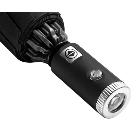 Зонт Xiaomi Zuodu с фонариком и светоотражателем Black, Цвет: Черный, изображение 4 - GOODMi