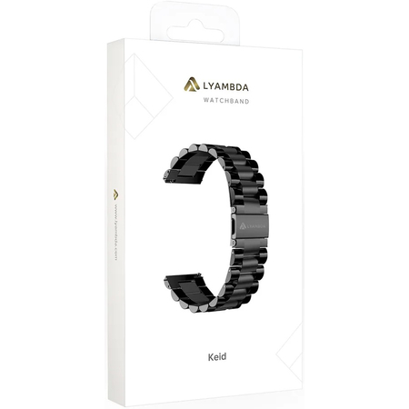 Ремешок стальной 22mm Lyambda Keid Black (DSG-05-22-BL), Основной цвет: Черный, изображение 2 - GOODMi