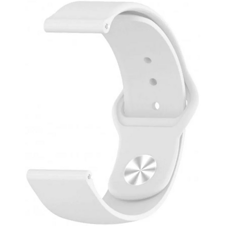 Ремешок силиконовый с кнопкой 22mm белый, изображение 2 - GOODMi