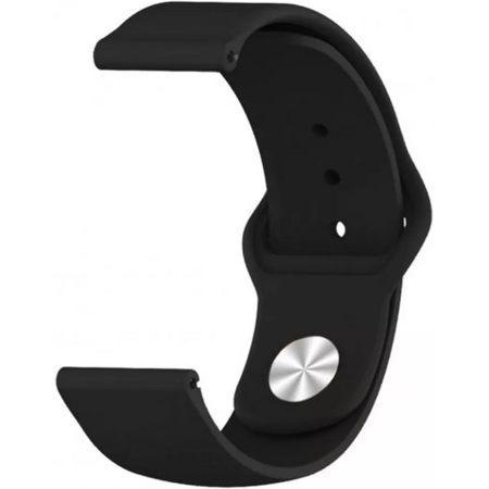 Ремешок силиконовый с кнопкой 22mm черный, изображение 2 - GOODMi