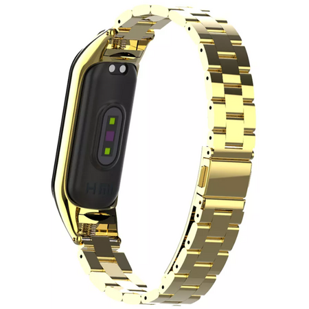 Стальной браслет для Xiaomi Mi band 5/6 золотой, изображение 2 - GOODMi