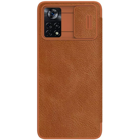Чехол-книжка Nillkin Qin Pro leather для POCO X4 Pro коричневый, Основной цвет: Коричневый, изображение 2 - GOODMi