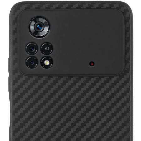 Чехол-накладка силиконовая для POCO X4 Pro карбон черный, изображение 4 - GOODMi