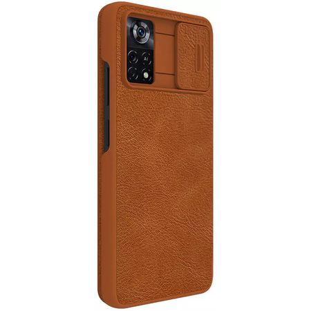 Чехол-книжка Nillkin Qin Pro leather для POCO X4 Pro коричневый, Основной цвет: Коричневый, изображение 4 - GOODMi
