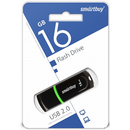 USB флешка Smartbuy Paean 16GB Black, изображение 2 - GOODMi
