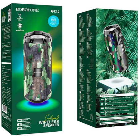 Колонка Bluetooth Borofone BR15 Камуфляж, изображение 3 - GOODMi