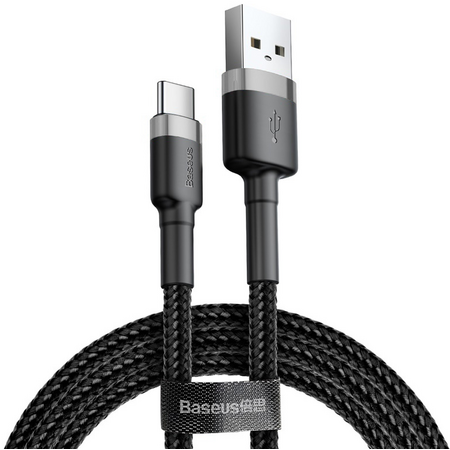 Кабель Baseus cafule Cable USB-A/Type-C 2A 3m grey-black - GOODMi