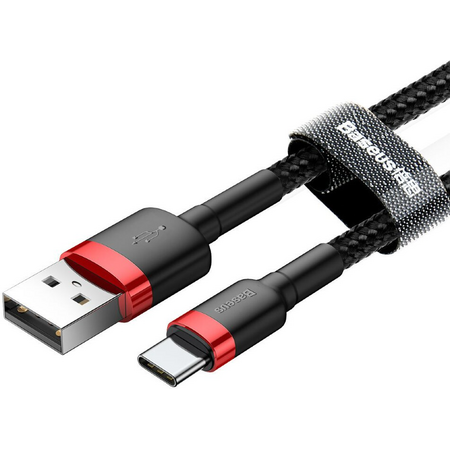 Кабель Baseus cafule Cable USB-A/Type-C 2A 2m red-black, Цвет: Красный, изображение 4 - GOODMi