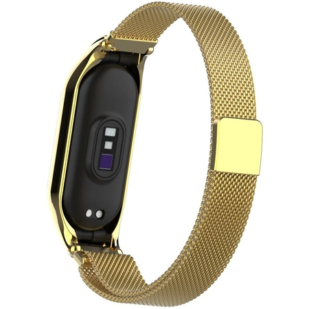 Миланский сетчатый браслет Xiaomi Mi band 7 золотой (магнитный замок), Основной цвет: Золотистый, изображение 2 - GOODMi