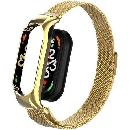 Миланский сетчатый браслет Xiaomi Mi band 7 золотой (магнитный замок), Основной цвет: Золотистый, изображение 6 - GOODMi