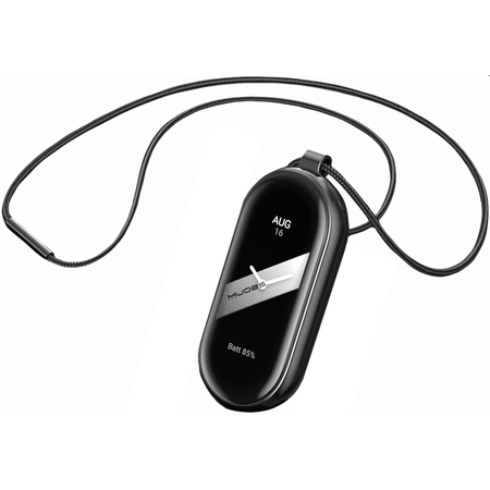 Кулон стальной шнурок Mijobs для Xiaomi Band 8 Черный - GOODMi