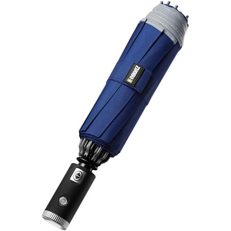 Зонт Zuodu с фонарем Blue со светоотражателем (автоматический), Цвет: Синий, изображение 2 - GOODMi