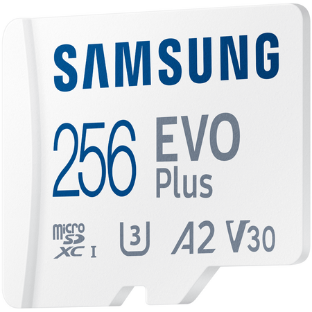 Карта памяти Samsung EVO Plus microSDXC 256GB + SD адаптер, Объем: 256 ГБ, изображение 2 - GOODMi