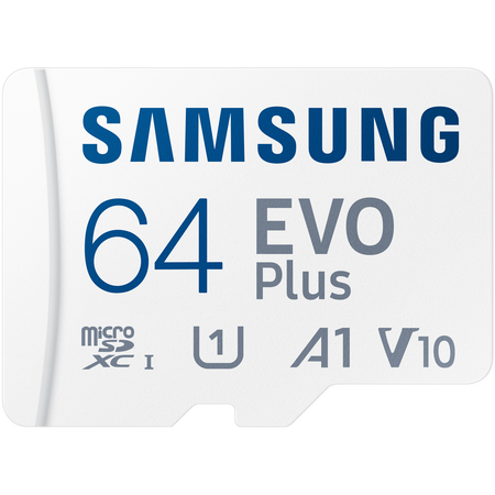 Карта памяти Samsung EVO Plus microSDXC 64GB + SD адаптер, Объем: 64 ГБ - GOODMi