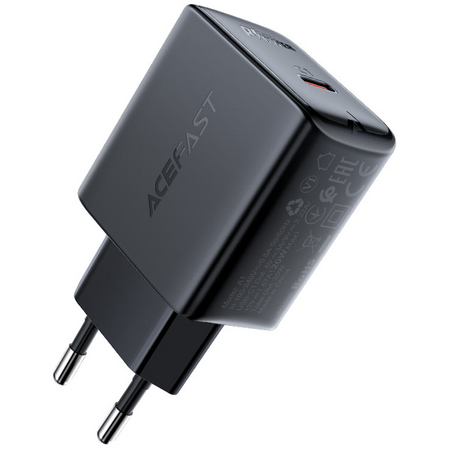 Сетевой адаптер ACEFAST A1 PD 20W USB-C Black, Цвет: Черный, изображение 2 - GOODMi