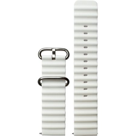 Ремешок силиконовый 22mm рельефный белый, Основной цвет: Белый, изображение 2 - GOODMi