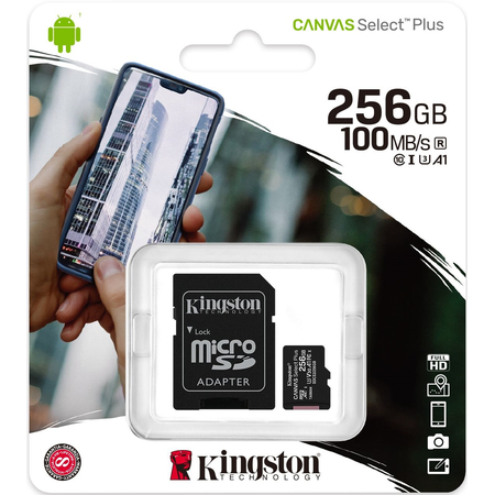 Карта памяти microSD Kingston Canvas Select Plus 256GB + адаптер, изображение 3 - GOODMi