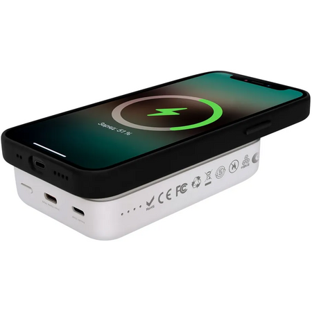 Внешний аккумулятор Power Bank SOLOVE W12 Pro MagSafe 10000 mAh White, изображение 6 - GOODMi
