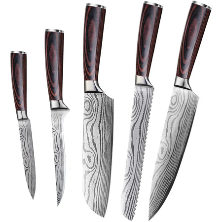 Набор ножей Spetime 5-Pieces Kitchen Knide set Red - GOODMi
