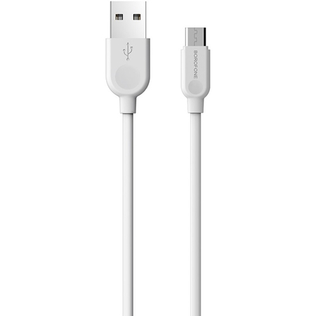 Кабель Borofone BX14 USB A/Micro 2м белый, изображение 2 - GOODMi