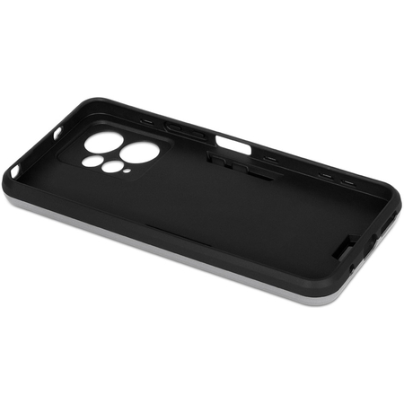 Чехол-накладка противоударный с металлической пластиной для магнитного держателя и кольцом для Redmi Note 12 (4G) Silver, Основной цвет: Серебристый, изображение 3 - GOODMi