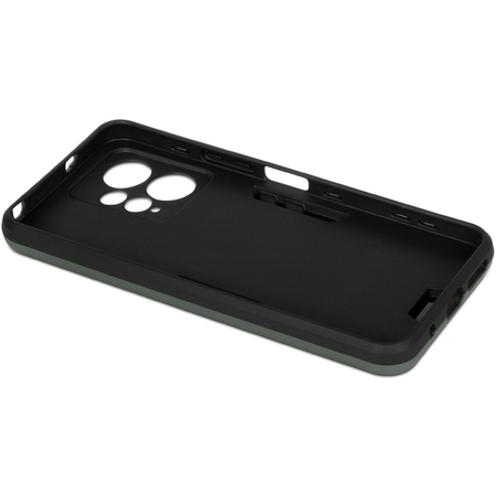 Чехол-накладка противоударный с металлической пластиной для магнитного держателя и кольцом для Redmi Note 12 (4G) Dark Green, Основной цвет: Зеленый, изображение 3 - GOODMi