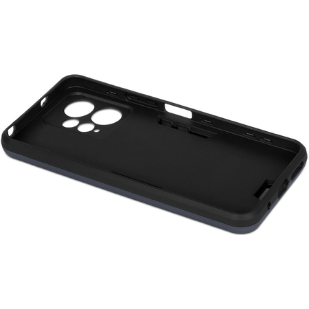 Чехол-накладка противоударный с металлической пластиной для магнитного держателя и кольцом для Redmi Note 12 (4G) Dark Blue, Основной цвет: Синий, изображение 3 - GOODMi