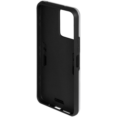 Чехол-накладка противоударный с металлической пластиной для магнитного держателя и кольцом для Redmi 12 (4G) Silver, Основной цвет: Серебристый, изображение 2 - GOODMi