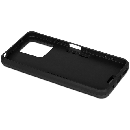 Чехол-накладка противоударный с металлической пластиной для магнитного держателя и кольцом для Poco M6 Pro (5G) Black, Основной цвет: Черный, изображение 3 - GOODMi