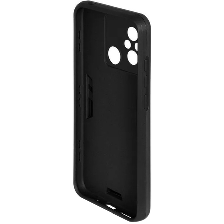 Чехол-накладка противоударный с металлической пластиной для магнитного держателя и кольцом для Redmi 12C/Poco C55 Black, Основной цвет: Черный, изображение 2 - GOODMi