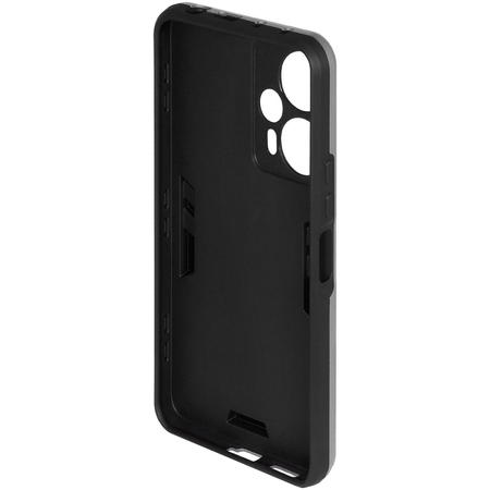 Чехол-накладка противоударный с металлической пластиной для магнитного держателя и кольцом для Poco F5/Xiaomi Redmi Note 12 Turbo Silver, Основной цвет: Серебристый, изображение 2 - GOODMi