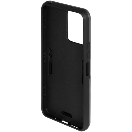 Чехол-накладка противоударный с металлической пластиной для магнитного держателя и кольцом для Poco M6 Pro (5G) Dark Green, Основной цвет: Зеленый, изображение 2 - GOODMi