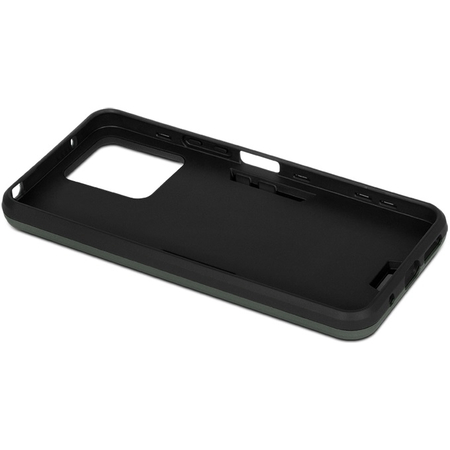 Чехол-накладка противоударный с металлической пластиной для магнитного держателя и кольцом для Poco M6 Pro (5G) Dark Green, Основной цвет: Зеленый, изображение 3 - GOODMi