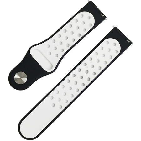 Ремешок силиконовый Nike Sport 22mm Черный/Белый, изображение 3 - GOODMi