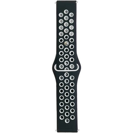 Ремешок силиконовый Nike Sport 22mm Черный/Белый - GOODMi